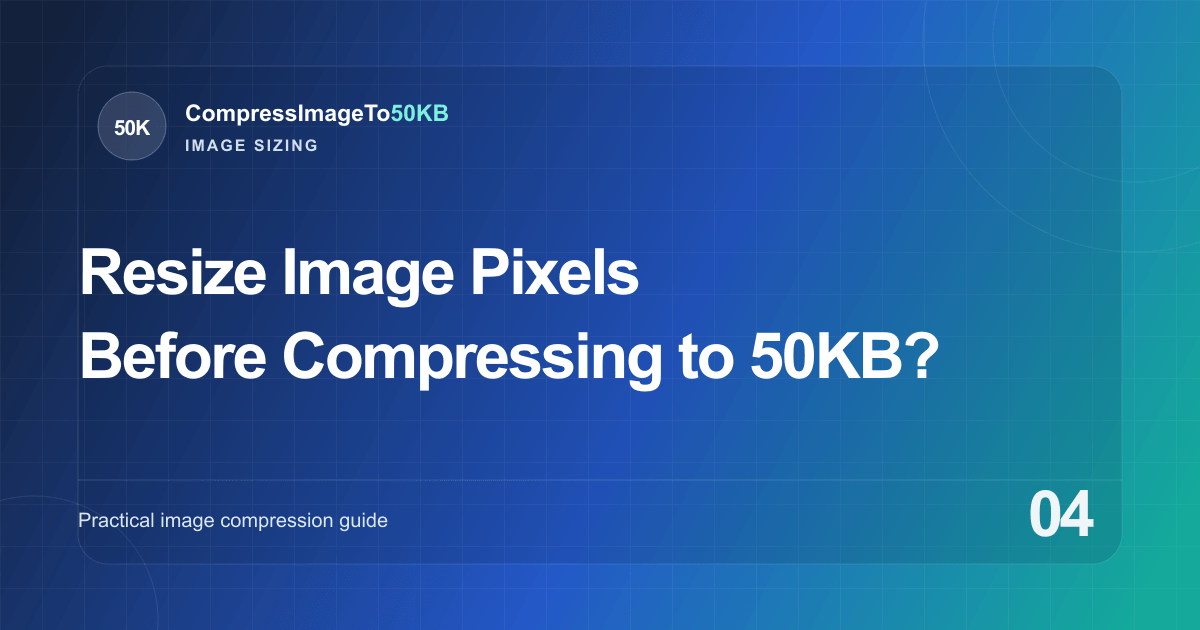 Should You Resize Image Pixels Before Compressing to 50KB? guide cover